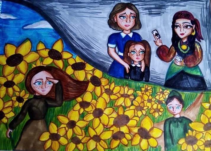 Иллюстрация к рассказу Грибовой Анны Максимовны (автор Костина Наталья 12 лет).